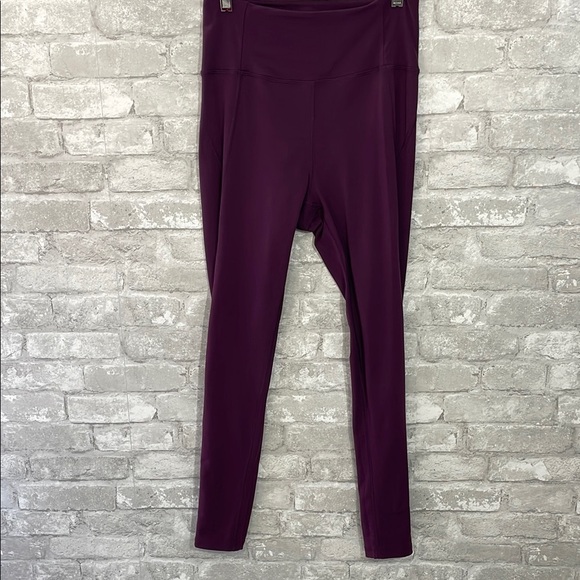 Girlfriend Collective Plum Purple Compressive High Rise Crop Leggings - Picture 1 of 5